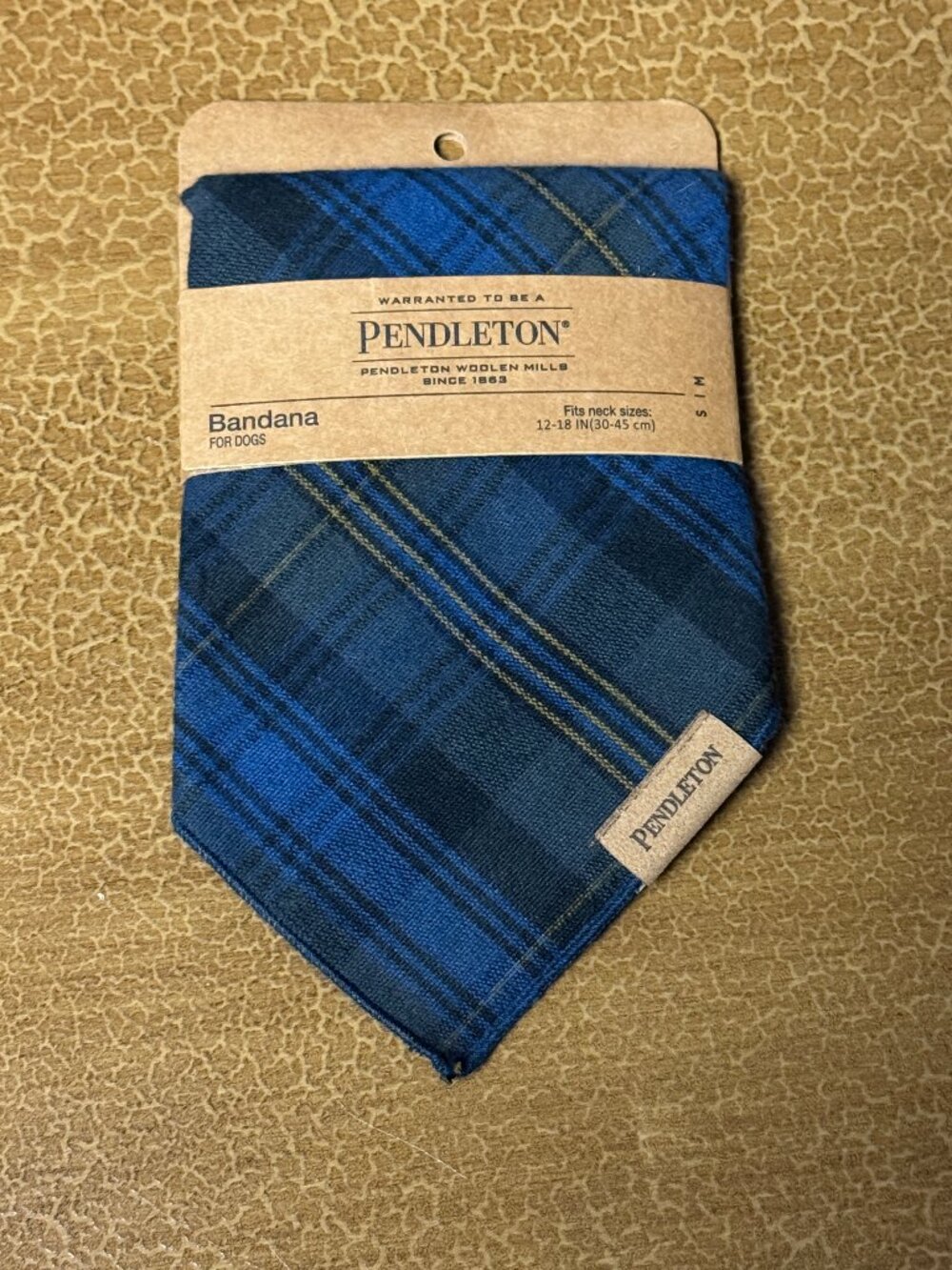 NWT Pendleton Dog Bandana - Green Blue Black Plaid Design Size S/M